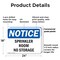 Signmission Sprinkler Room No Storage, 24 in W x Rectangle, Plastic OS-2PACK-NS-P-1824-L-18407 - alternate 7
